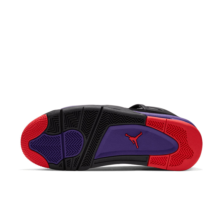 Air Jordan 4 Retro Sneakers – Black, Purple & Red