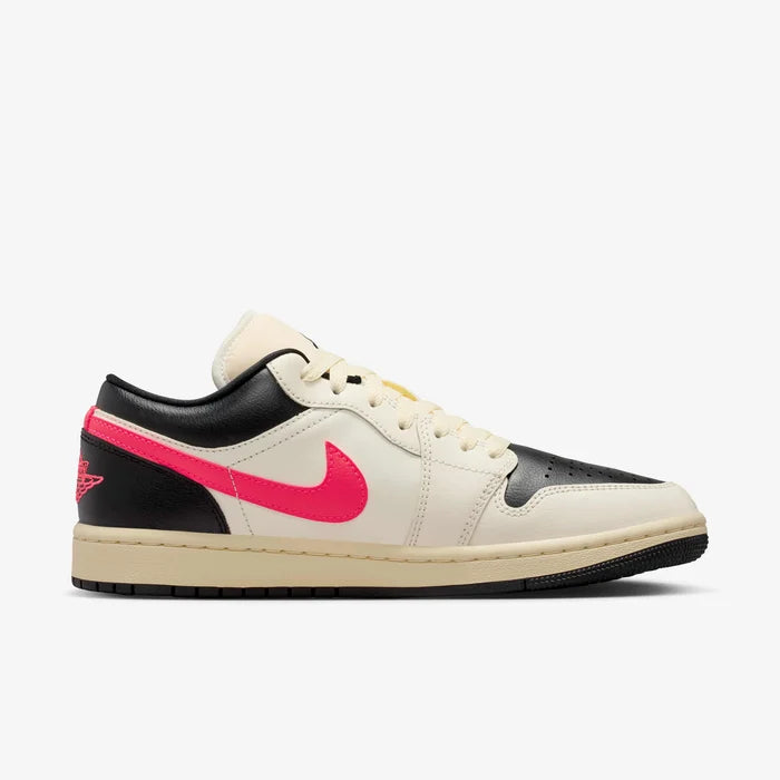 Air Jordan 1 Low Sneakers – Cream, Black & Pink