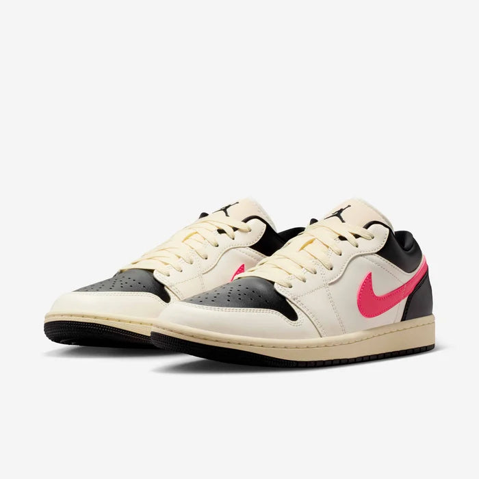 Air Jordan 1 Low Sneakers – Cream, Black & Pink