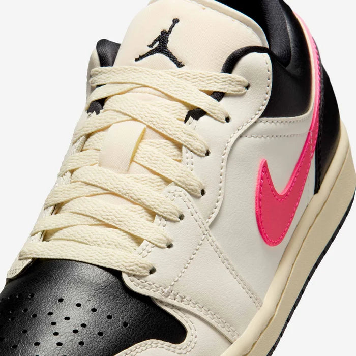 Air Jordan 1 Low Sneakers – Cream, Black & Pink
