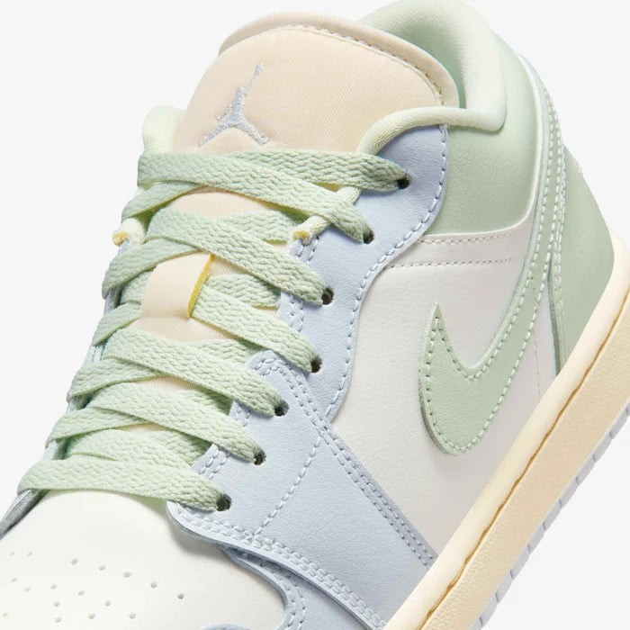 Air Jordan 1 Low Sneakers – Pastel Blue, Green & Cream