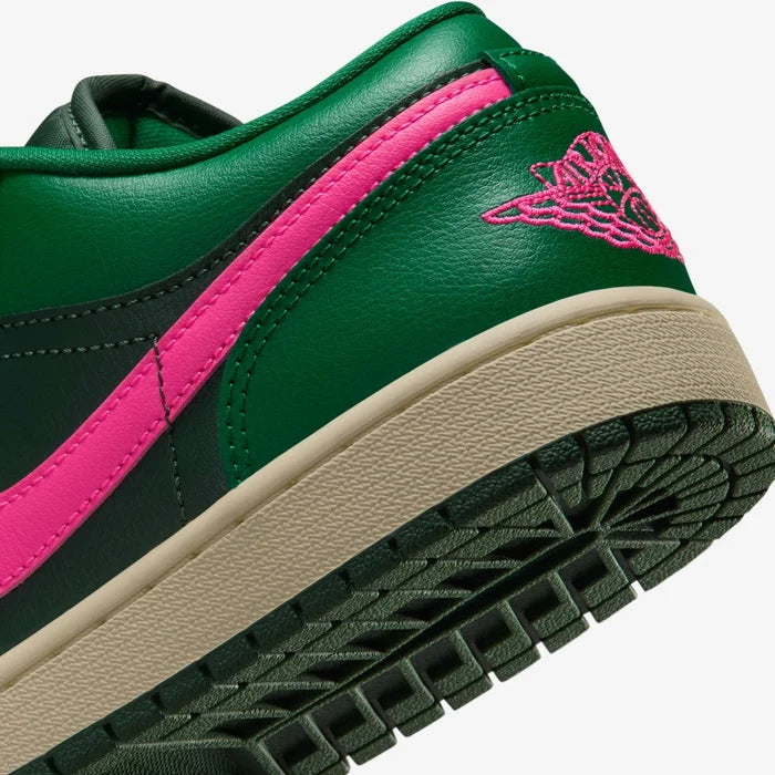 Air Jordan 1 Low Sneakers – Green & Pink