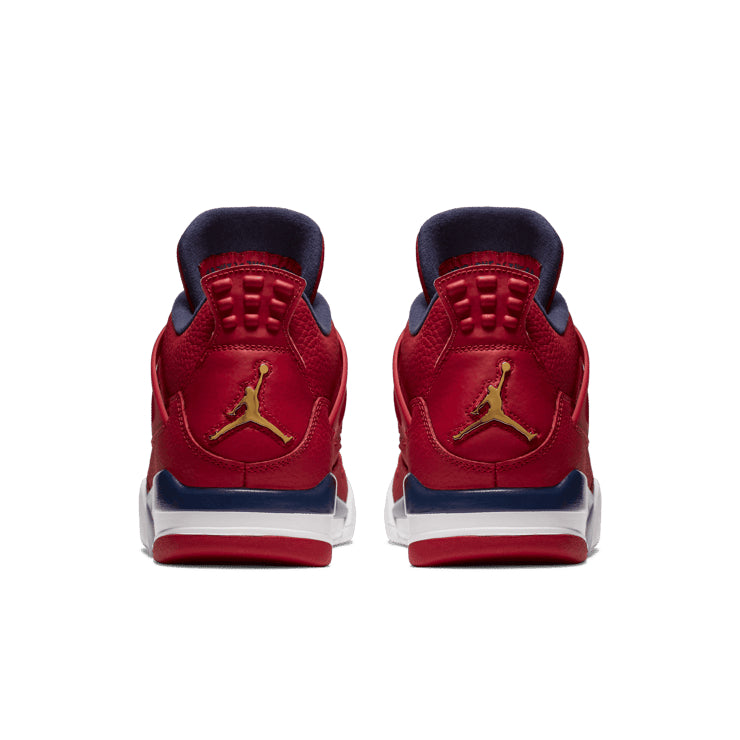 Air Jordan 4 Retro FIBA Sneakers – Red, Navy & White