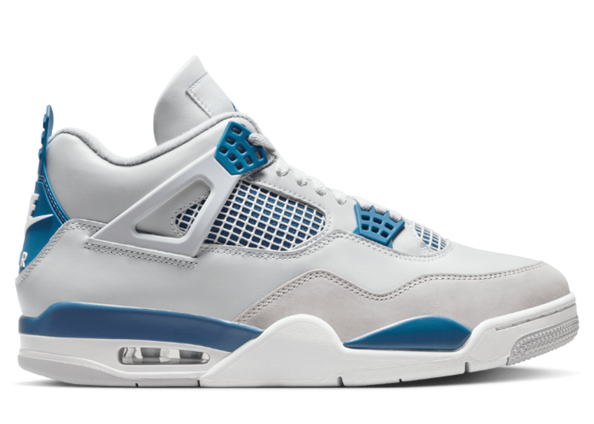 Air Jordan 4 Retro Military Blue – White & Blue Sneakers