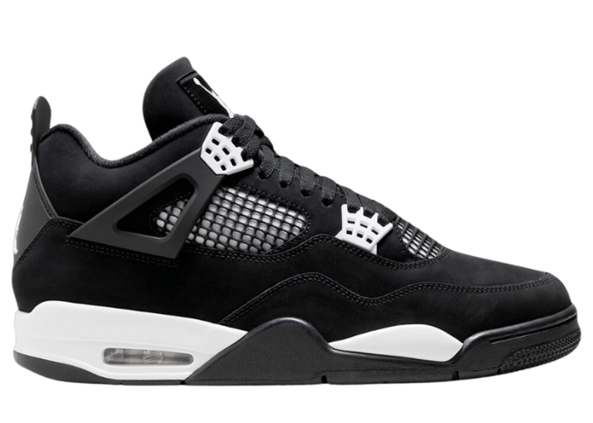 Air Jordan 4 Retro White Thunder – Black & White Sneakers