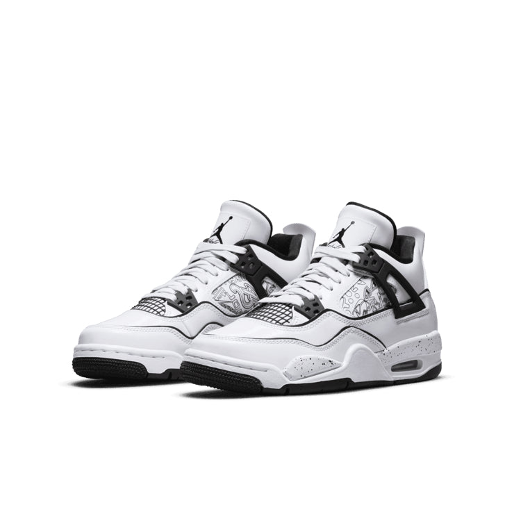 Air Jordan 4 Retro SE DIY – White & Black Sneakers