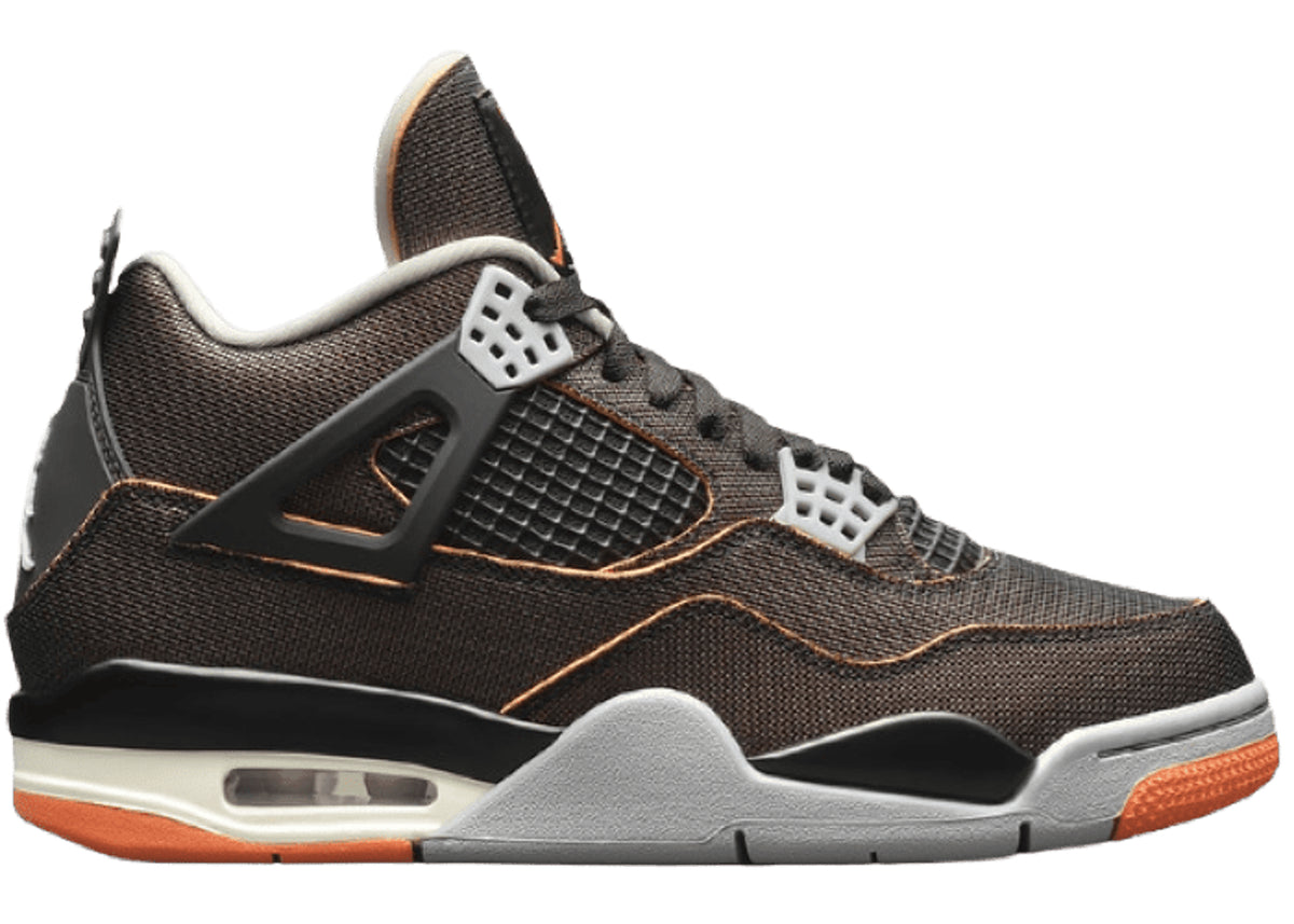 Air Jordan 4 Retro Starfish – Black & Orange Sneakers